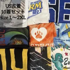 【フォロー割】 US古着 10着セット プリントT 古着Tシャツ L～2XL