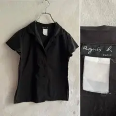 OLD agnes b. PARIS オープンカラーシャツ ブラック