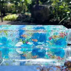 小さな水槽 お魚さんハーバリウム ☆横置き アクアリウム☆