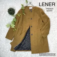 TORENCH&COAT by LENER ノーカラーウールコート