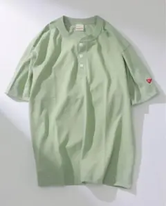 【新品】Health knit s/s tee Green ヘンリーネック