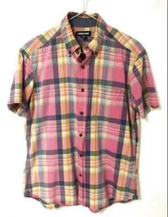 Lands' End 半袖チェックシャツ Mサイズ
