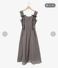 MAJESTIC LEGON 2wayリボンチェックワンピース