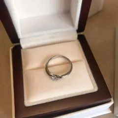 婚約指輪 結婚指輪 ティアラ ダイヤ0.19 プラチナ950 11号 保証書