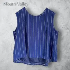 【Mouth Valley マウスバレー】　ノースリーブブラウス　ストライプ