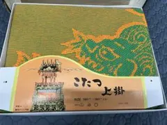 昭和レトロ　花柄　こたつ上掛け　グリーン系