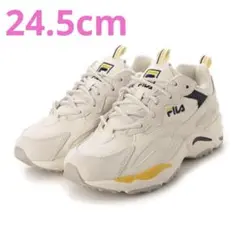 FILA スニーカー レイトレーサー イエロー ネイビー 24.5cm