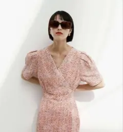 Cara by KATRIN TOKYO Vネックマキシワンピースロング花柄
