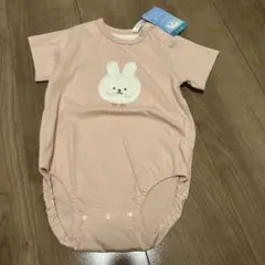 ウサギプリントロンパース 80サイズ