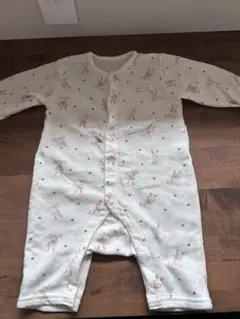 うさぎ　ロンパース　60〜70サイズ　ベビー　裏起毛