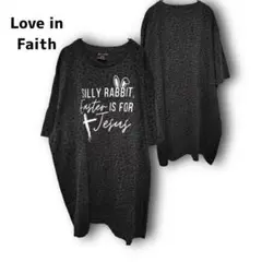 a066　【Love in Faith】　Tシャツ　輸入古着　２XL　ヒョウ柄