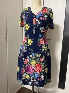 キャスキッドソン 花柄ワンピース XS