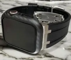 Apple Watch カスタムセット（カーボンカバー + ラバーバンド-1