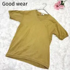 Good wear グッドウエア　BEIGE Sサイズ　コットン　リブ　USA製