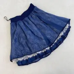 ⭐️フリルスカート⭐️ レース ブルー フェミニン ミニスカート プリキュア