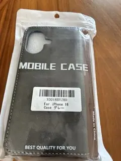 【値下げ】新品未開封　iPhone 16用カードポケット付きケース グレー