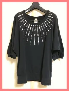 ☆Spray☆超美品♪涼感スタッズドルマンゆるTシャツ黒☆