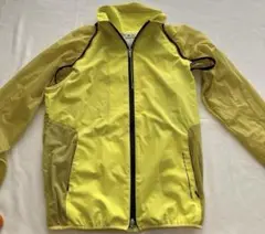 adidas 蛍光イエロー フルジップ レインウェア