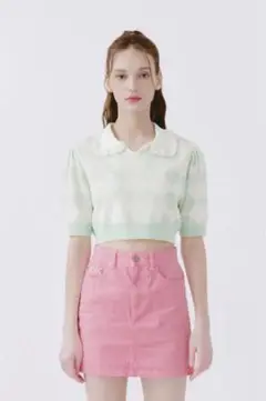 Blanc&Eclare ピンク ミニスカート