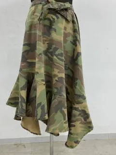 迷彩柄巻きスカート