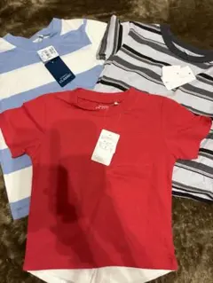 赤いポケット付きTシャツ 95cm