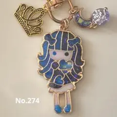 274 Gothic girl (黒×青) ハンドメイドキーホルダー