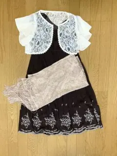 【これ以降値下げしません☆】結婚式 パーティ ミニドレス ワンピース 7点セット