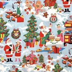 廃盤レア♡　アレキサンダーヘンリー　クリスマスサンタ　輸入生地　USAコットン