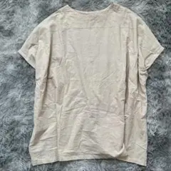 美品✨【LintuLaulu】ベージュ リネン混❗ カットソー クルーネック