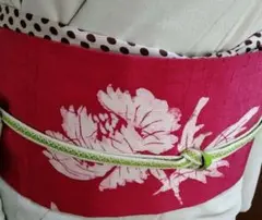九寸名古屋帯 手織り紬 ろうけつ染め 落款入