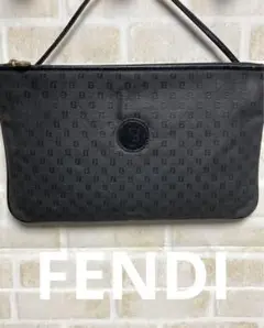 美品 FENDI ヴィンテージ ズッカ ズッキーニ 黒色 ハンドバッグ