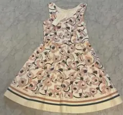 ジルスチュアート夏ノースリーブワンピース花柄ピンク白ホワイト定価27000円