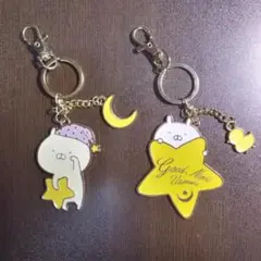 うさまる　バッグチャーム　メタルキーホルダー　２個セット