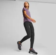 PUMA ブラック タイツ ポケット付き(XSサイズ)