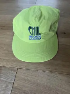 蛍光イエロー CHILL刺繍キャップ