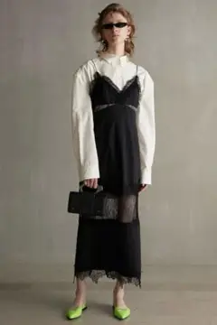 PRANK PROJECT Striped Lace Cami Onepiece
