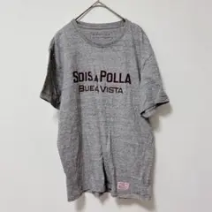 ブエナビスタ【F】半袖Tシャツ/杢グレー 英字ロゴ 綿100% カジュアル 春夏