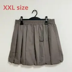 【新品】GU 大きいサイズ バブルヘムミニスカート グレー