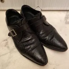 SAINT LAURENT PARIS クロコ型推し ポインテッドトゥ 革靴