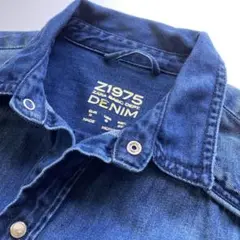 【ZARA】ザラ　ヴィンテージ加工デニム長袖シャツ　Sサイズ