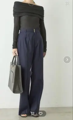 タグ付き natural couture osono綿麻ハイウエストパンツ