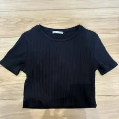 ZARA クロップド丈Tシャツ　S〜M相当