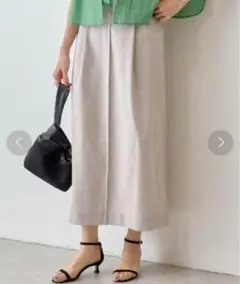 ビアズリー　ピンタック コクーン ストレートスカート
