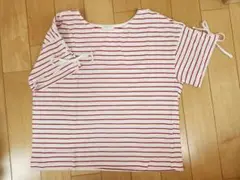【C・O・L・Z・A】ボーダー柄 リボン付きシャツ