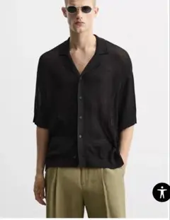 ZARA ニットシャツ　M 試着のみ