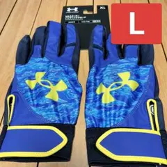 現品限り本日値下げ4450→2600アンダーアーマーバッティング手袋青ブルーL