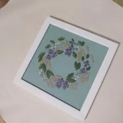 刺繍フレーム③『花のリース』