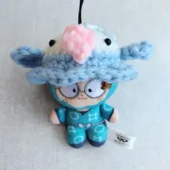 8センチぬい　ほわぬい　忍たま　ぬい服　帽子　鳥　インコ（水色）
