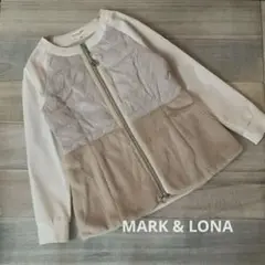 極美品MARK & LONA 異素材中綿ジップアップジャケット 38