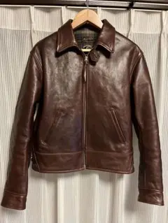 atlast&co レザー　ブラウン　44 timeworn clothing 2025年最新】AtLast&Co. メンズ レザージャケット・ライダースの